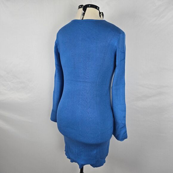 Koinshha Sweater Dress Women's XL Blue Slim Fit Long Sleeve Pullover Round Neck - Picture 15 of 16